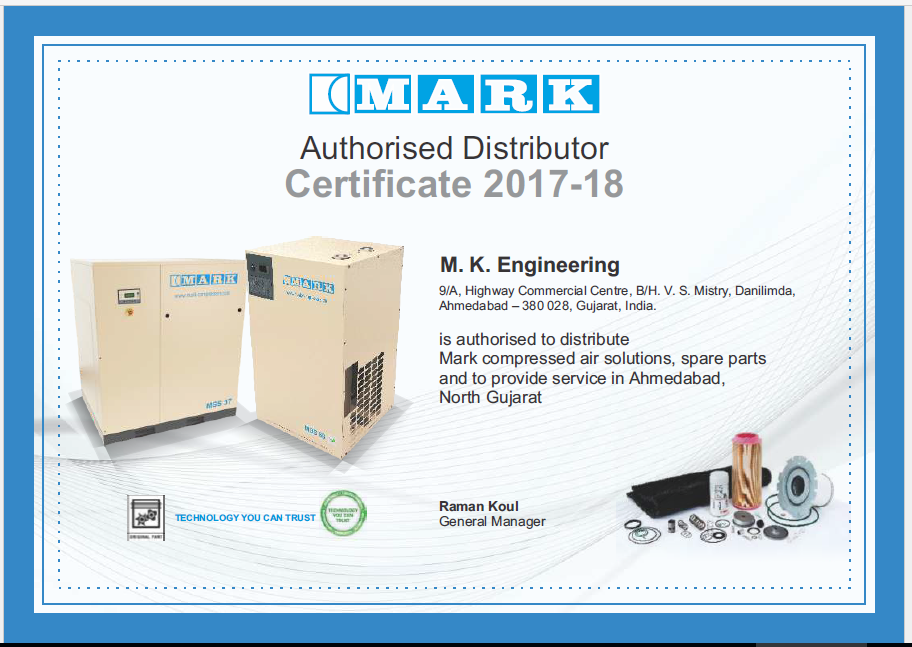 Mark - Authorised Distributor Certificate